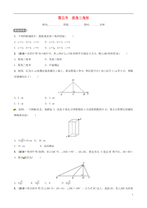（东营专版）2019年中考数学复习 第四章 几何初步与三角形 第五节 直角三角形练习