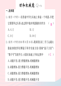 四川省绵阳市2019年中考物理 功和机械能专题精炼复习课件