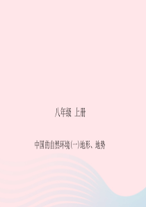 四川省绵阳市2019年中考地理 八上 中国的自然环境(一)地形、地势复习课件 新人教版