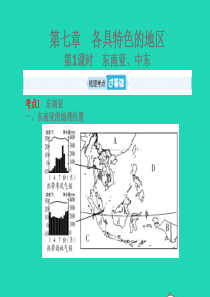 山东省德州市2019年中考地理 第七章 各具特色的地区 第1课时 东南亚 中东复习课件