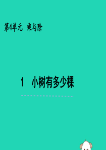 三年级数学上册 第四单元 乘与除 4.1 小树有多少棵课件 北师大版