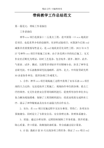 带病教学工作总结范文