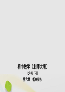 七年级数学下册 第6章 概率初步本章检测课件 （新版）北师大版