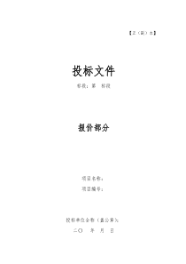 政府采购项目投标文件模板