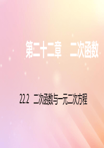 九年级数学上册 第22章 二次函数 22.2 二次函数与一元二次方程习题课件（新版）新人教版