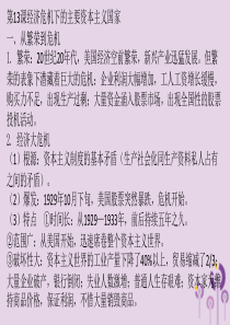 九年级历史下册 世界现代史 第三单元 经济危机下的资本主义国家与第二次世界大战 第13课 经济危机下