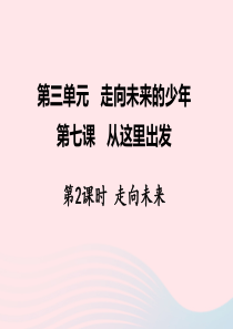 九年级道德与法治下册 第三单元 走向未来的少年 第七课 从这里出发 第2框走向未来课件 新人教版