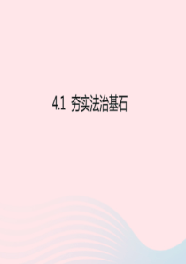 九年级道德与法治上册 第二单元 民主与法治 第四课 建设法治中国 第一框夯筑法治基石课件 新人教版