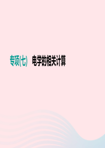江西省2019中考物理二轮专项 专项07 电学的相关计算课件