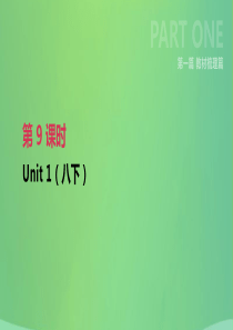 江苏省淮安市2019年中考英语一轮复习 第一篇 教材梳理篇 第09课时 Unit 1（八下）课件 牛