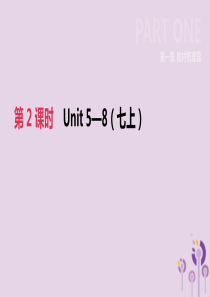 河北省2019年中考英语一轮复习 第一篇 教材梳理篇 第02课时 Units 5-8（七上）课件 冀