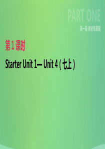 河北省2019年中考英语一轮复习 第一篇 教材梳理篇 第01课时 Starter Unit 1-Un