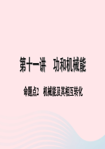 广东省2020中考物理一轮复习 第十一讲 功和机械能 命题点2 机械能及其相互转化课件