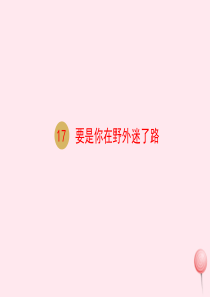 二年级语文下册 课文5 17 要是你在野外迷了路课件 新人教版