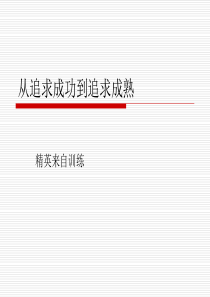 企业战略--从追求成功到追求成熟