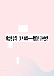 安徽省2020春九年级语文下册 第二单元 综合性学习 岁月如歌 我们的初中生活习题课件 新人教版