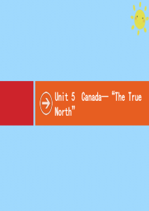 2021高考英语大一轮复习 Unit 5 Canada—“The True North”课件 新人教
