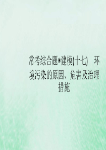 2021高考地理大一轮复习 常考综合题 建模（十七） 环境污染的原因、危害及治理措施课件 湘教版