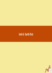 2020新教材高中英语 Unit 6 Earth first Section A Starting 