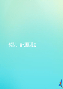 2020届高考政治一轮复习 专题八 当代国际社会课件