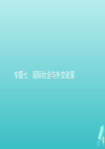 2020高考政治二轮复习 专题七 国际社会与外交政策课件