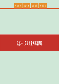 2020高考历史 艺考生冲刺 选修一 历史上重大改革回眸课件