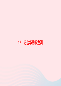 2020春四年级语文下册 第五单元 17 记金华的双龙洞习题课件 新人教版