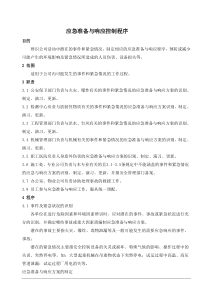 应急准备与响应控制程序