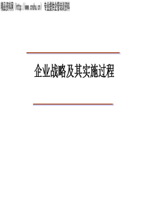 企业战略及其实施过程