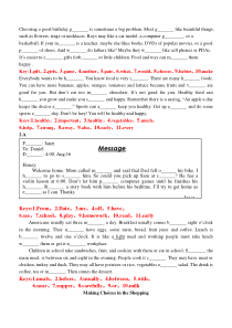(完整word版)初中英语首字母填空(附标准答案)