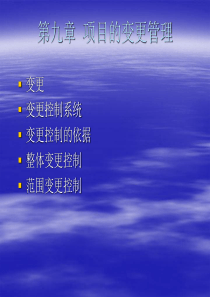 项目的变更管理