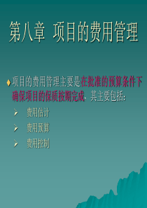 项目的费用管理