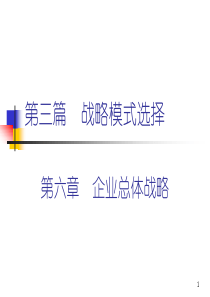 企业战略模式选择