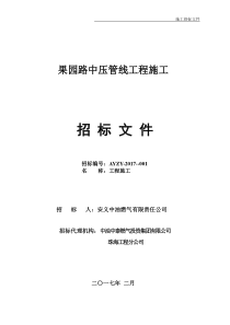 果园路中压施工招标文件