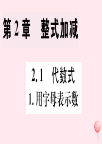 2019秋七年级数学上册 第2章 整式加减2.1 代数式1 用字母表示数习题课件（新版）沪科版