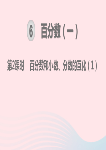 2019秋六年级数学上册 第6单元 百分数（一）第2课时 百分数和小数、分数的互化教学课件 新人教版
