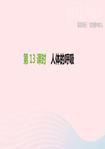 2019年中考生物 专题复习四 生物圈中的人 第13课时 人体的呼吸课件 新人教版
