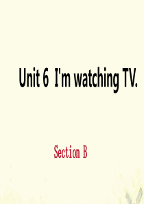 2019年春七年级英语下册 Unit 6 I’m watching TV Section B课件 （