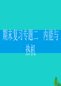 2019-2020学年九年级物理下册 期末复习专题二 内能与热机课件（新版）粤教沪版