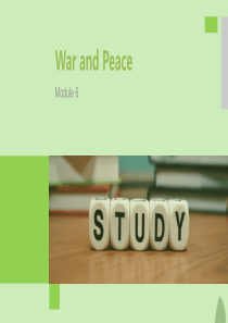 2019-2020学年高中英语 Module 6 War and Peace Period One课