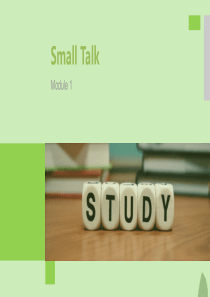 2019-2020学年高中英语 Module 1 Small Talk Period One课件 外