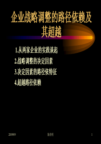 企业战略调整的路径依赖及其超越(1)