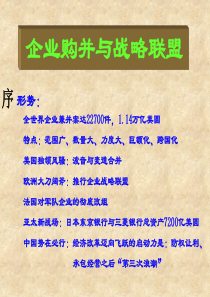 企业购并与战略联盟