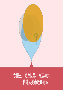 （泰安专版）2019中考道德与法治 第二部分 热点提升篇 专题三 关注世界命运与共 构建人类命运共同