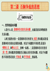（全国通用）2020高考政治（艺考生文化课）冲刺点金 第一单元 生活智慧与时代精神 第二课 百舸争流