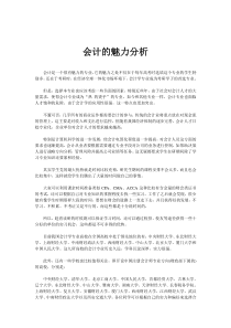 会计的魅力分析