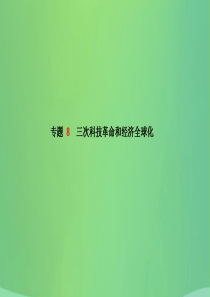 （青岛专版）2018中考历史总复习 第二部分 专题复习 高分保障 专题8 三次科技革命和经济全球化课