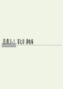 （鲁京津琼）2020版高考物理总复习 第七章 静电场 第1讲 电场的力的性质课件