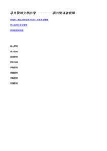 项目管理文档