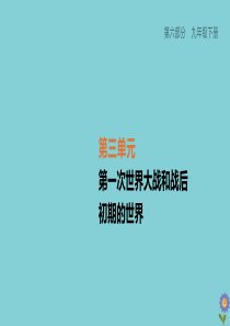 （柳州专版）2020版中考历史夺分复习 第06部分 九下 第03单元 第一次世界大战和战后初期的世界